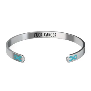 Ovarian Cancer Awareness Bracelet - Teal Ribbon, “Funk Cancer”