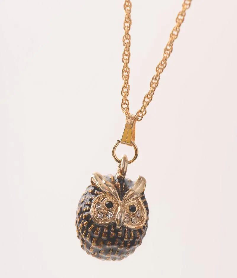 Owl Charm Pendant Necklace
