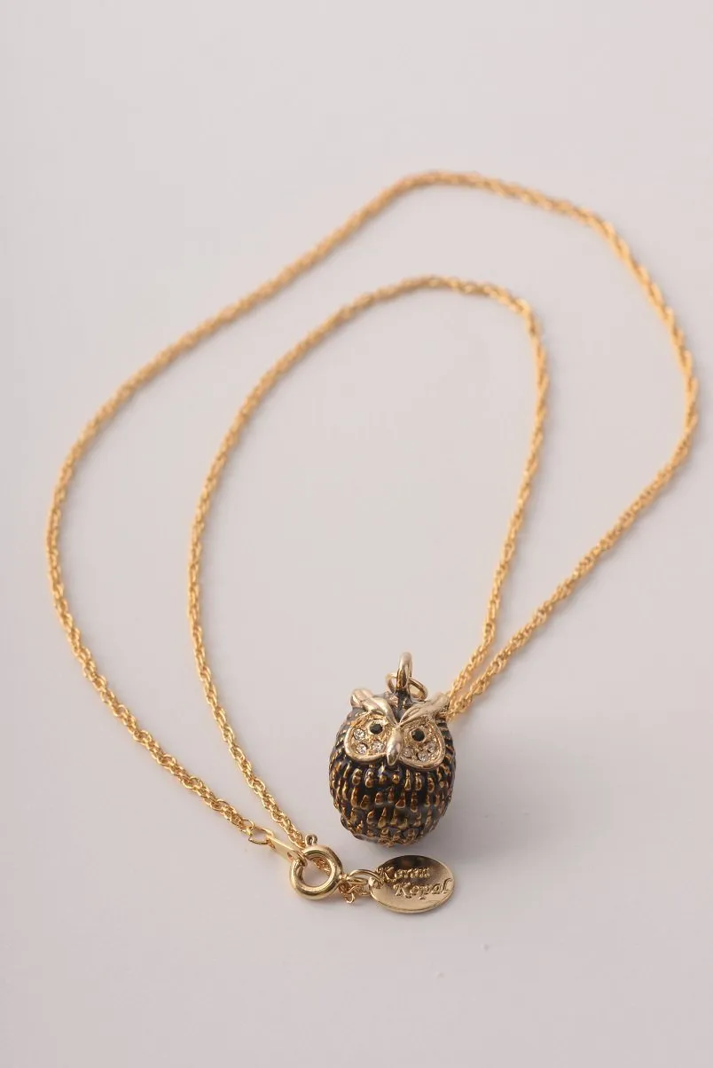 Owl Charm Pendant Necklace