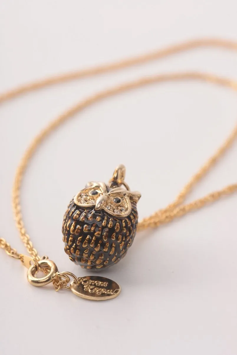 Owl Charm Pendant Necklace
