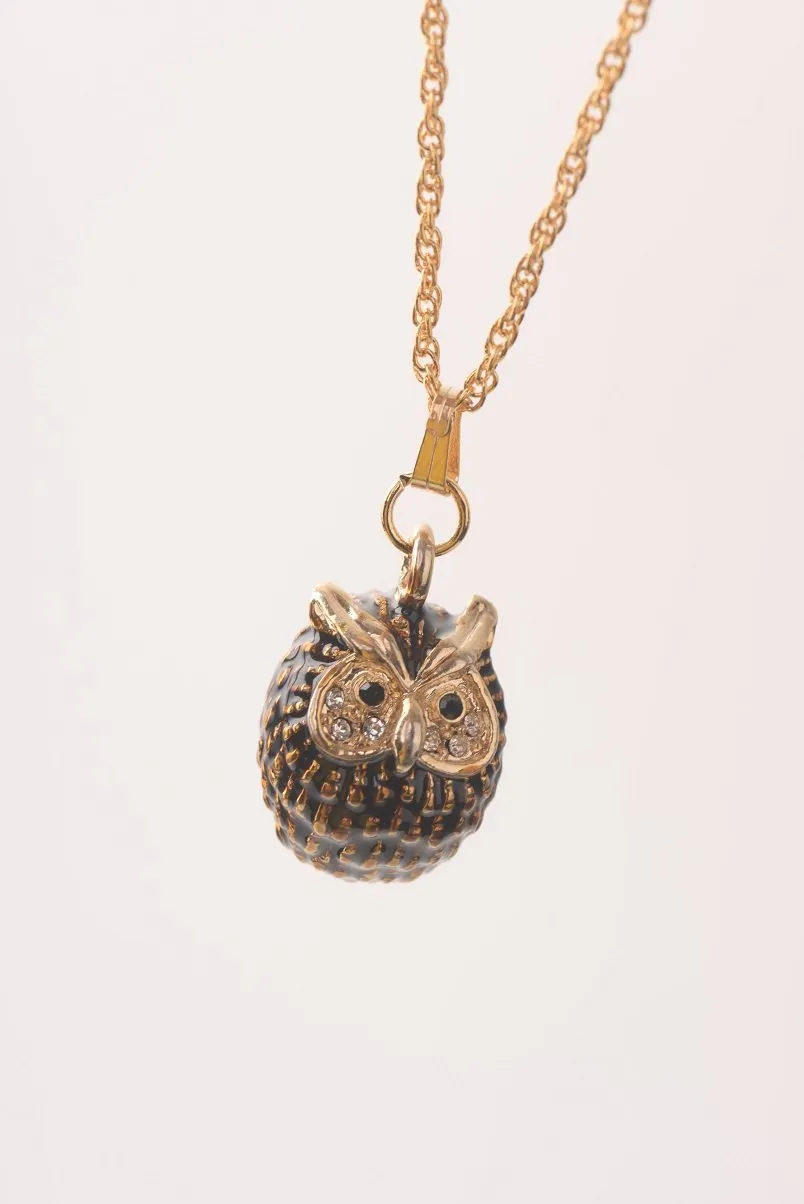 Owl Charm Pendant Necklace