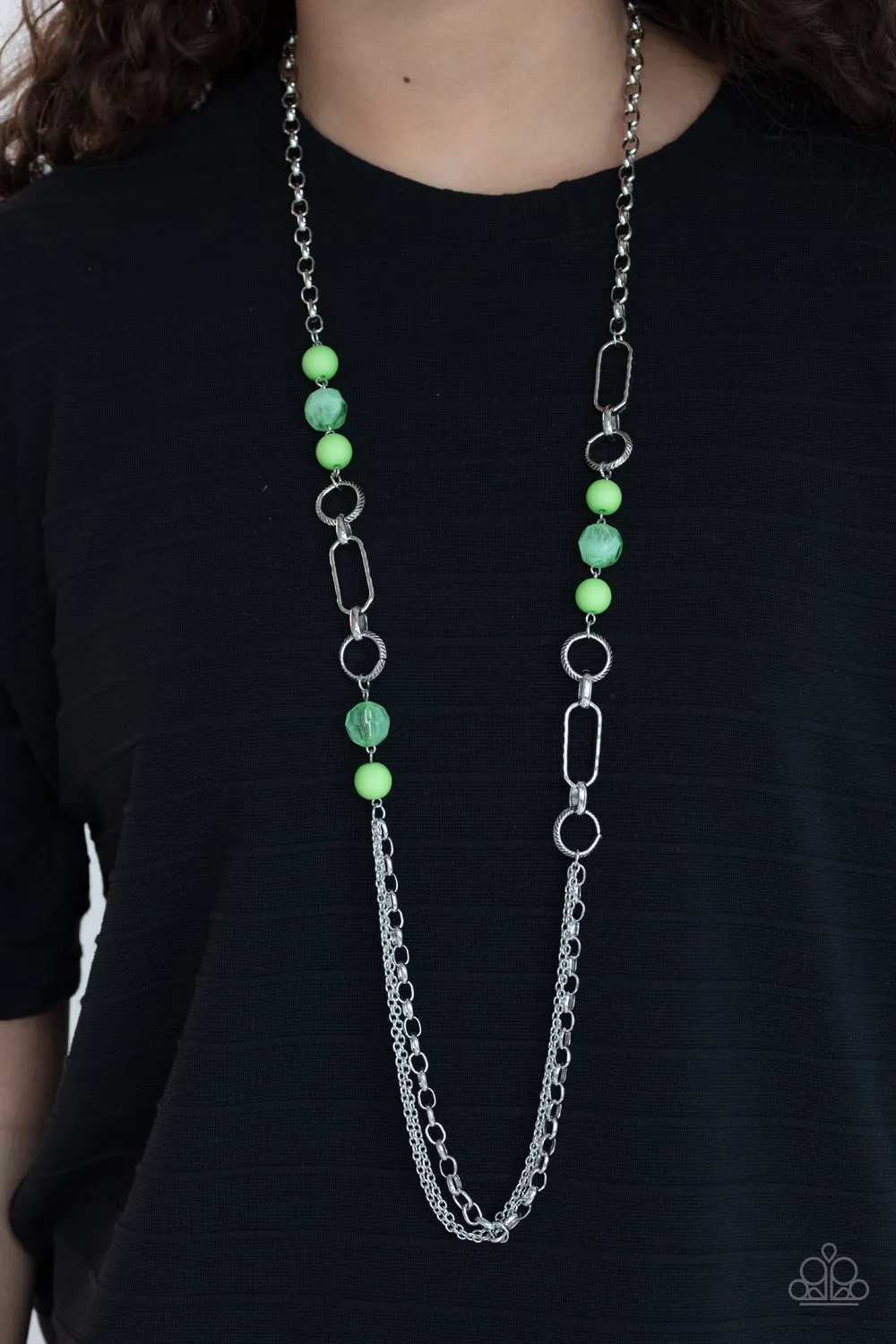 Paparazzi POP-ular Opinion - Green Necklace