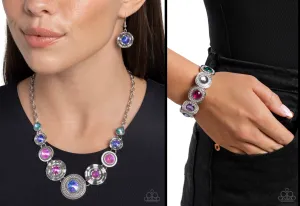 Transparent high ice blue-green bracelet