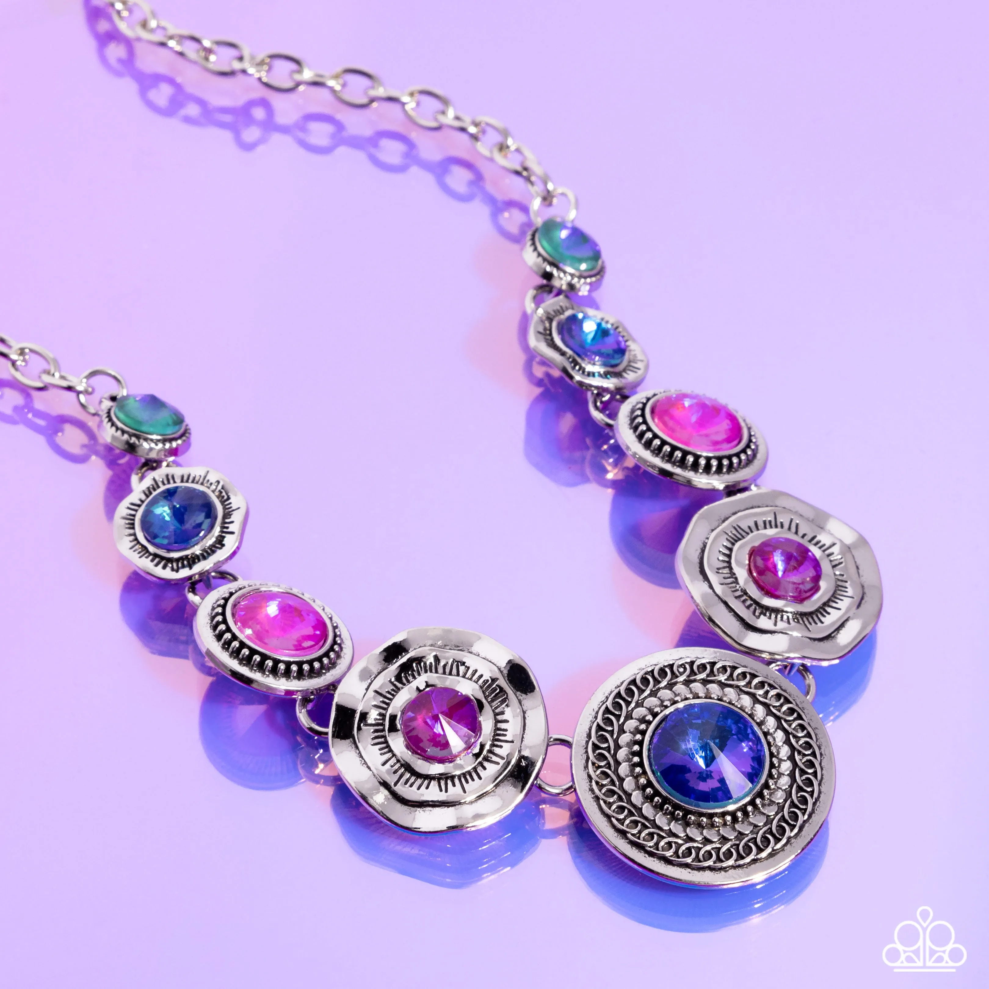 Paparazzi Treasure Chest Couture Necklace Multi & Reflective Relic Bracelet Multi