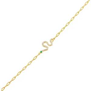 Pavé Snake Link Bracelet