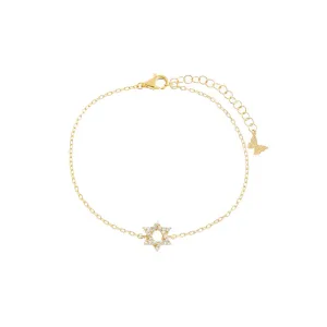 Pave 3D Star Of David Bracelet