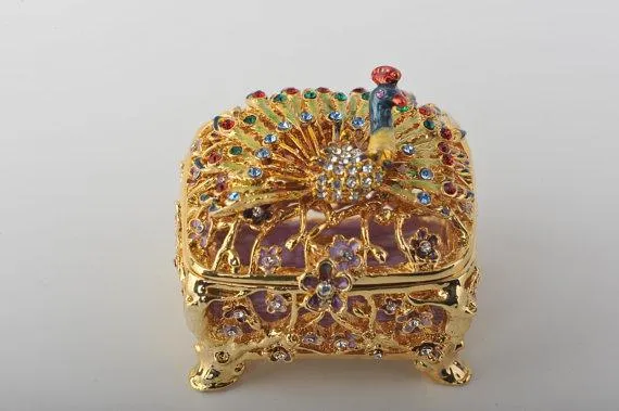 Peacock Trinket Box