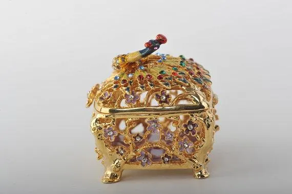 Peacock Trinket Box
