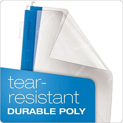 Pendaflex 55708 Poly Hanging File Folders, 1/5 Tab, Letter, Assorted Colors (Box of 25)