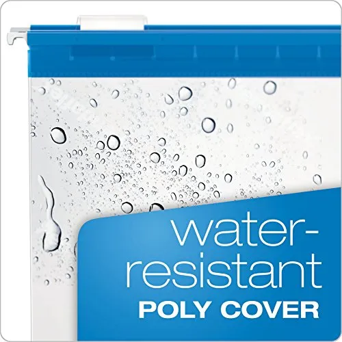 Pendaflex 55708 Poly Hanging File Folders, 1/5 Tab, Letter, Assorted Colors (Box of 25)