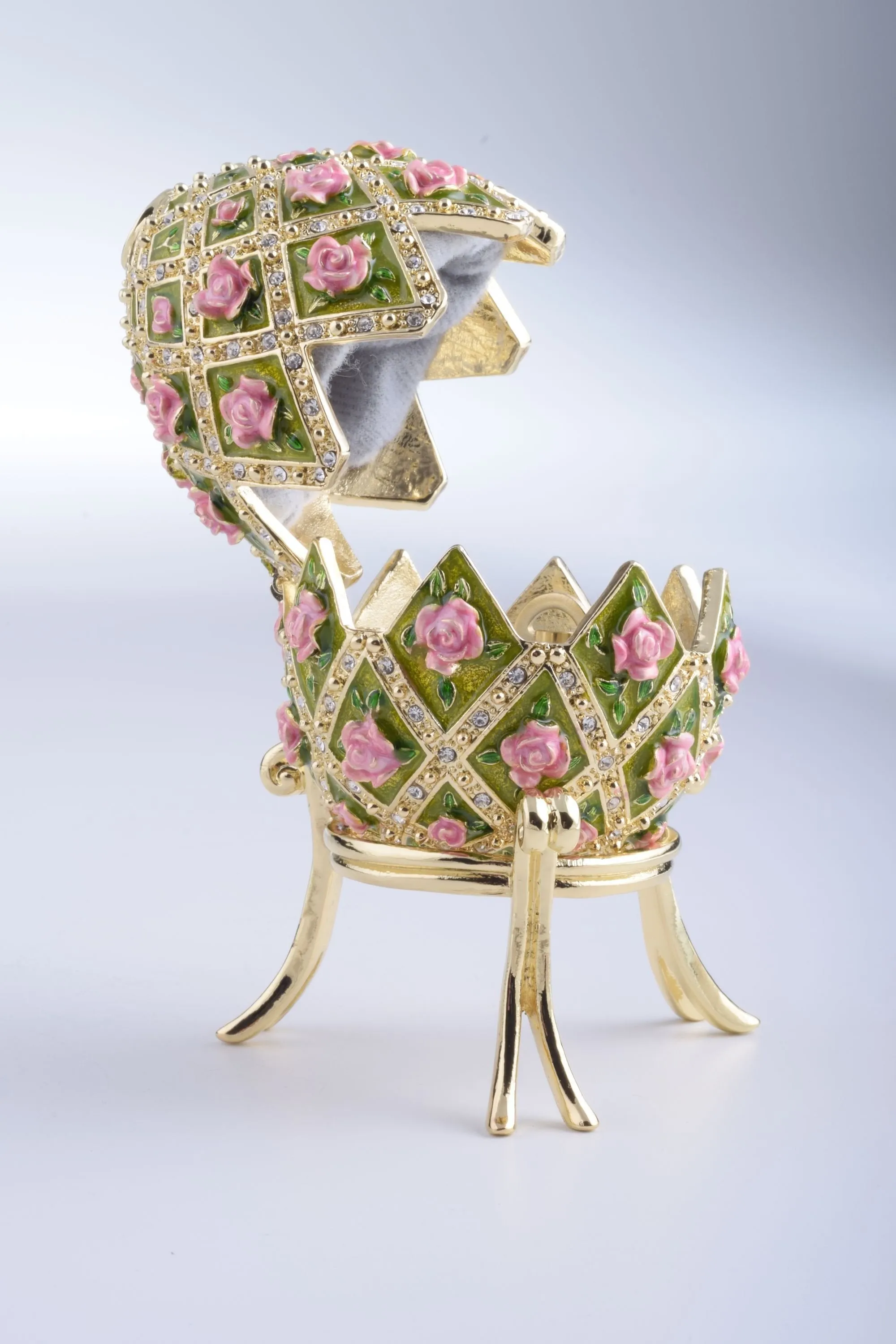 Pink Roses Faberge Style Egg