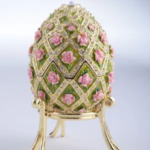 Pink Roses Faberge Style Egg