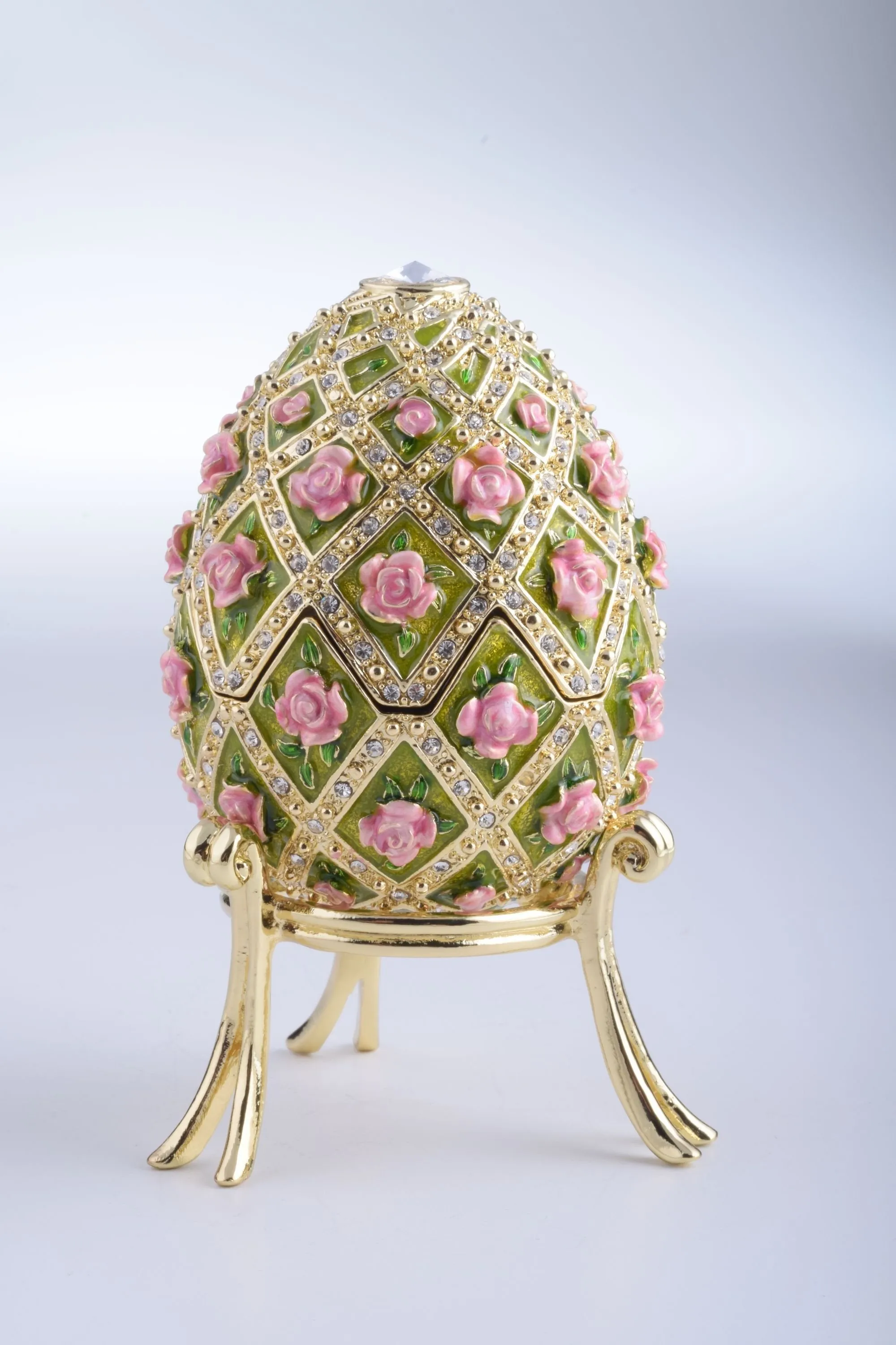 Pink Roses Faberge Style Egg