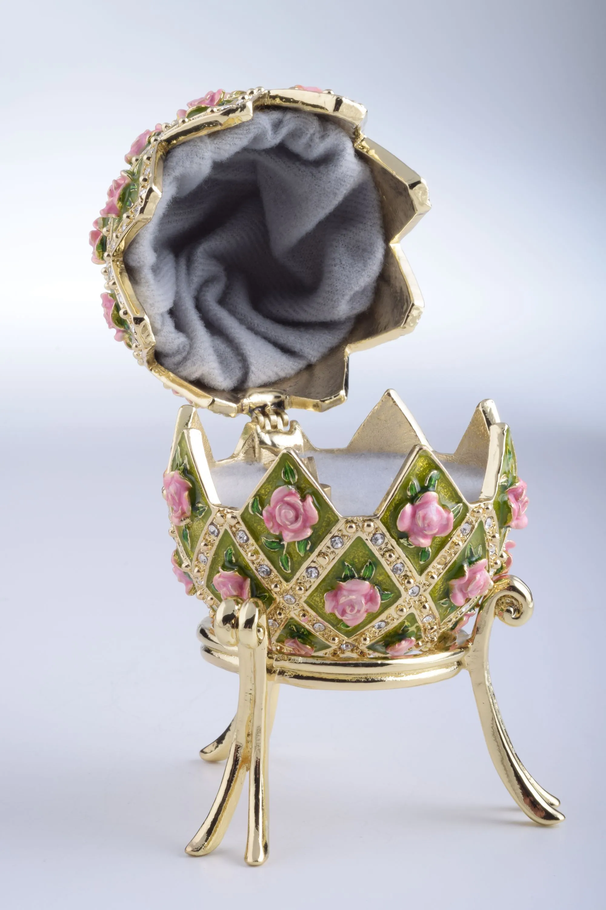 Pink Roses Faberge Style Egg