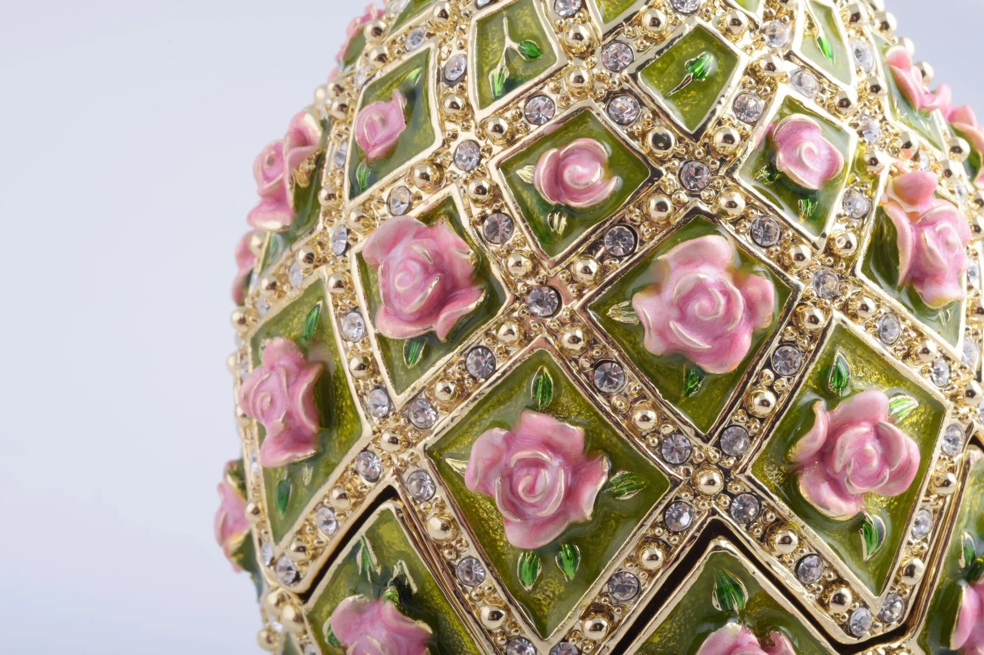 Pink Roses Faberge Style Egg
