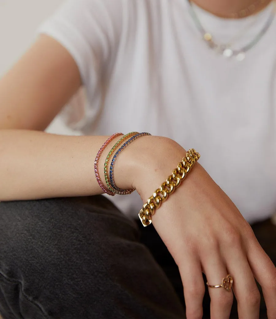 PINK SAPPHIRE TENNIS BRACELET
