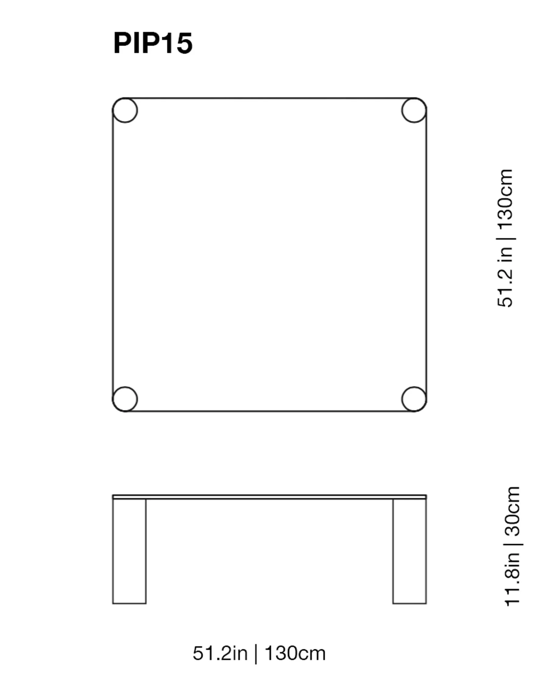 Pipeline Low Glass Table