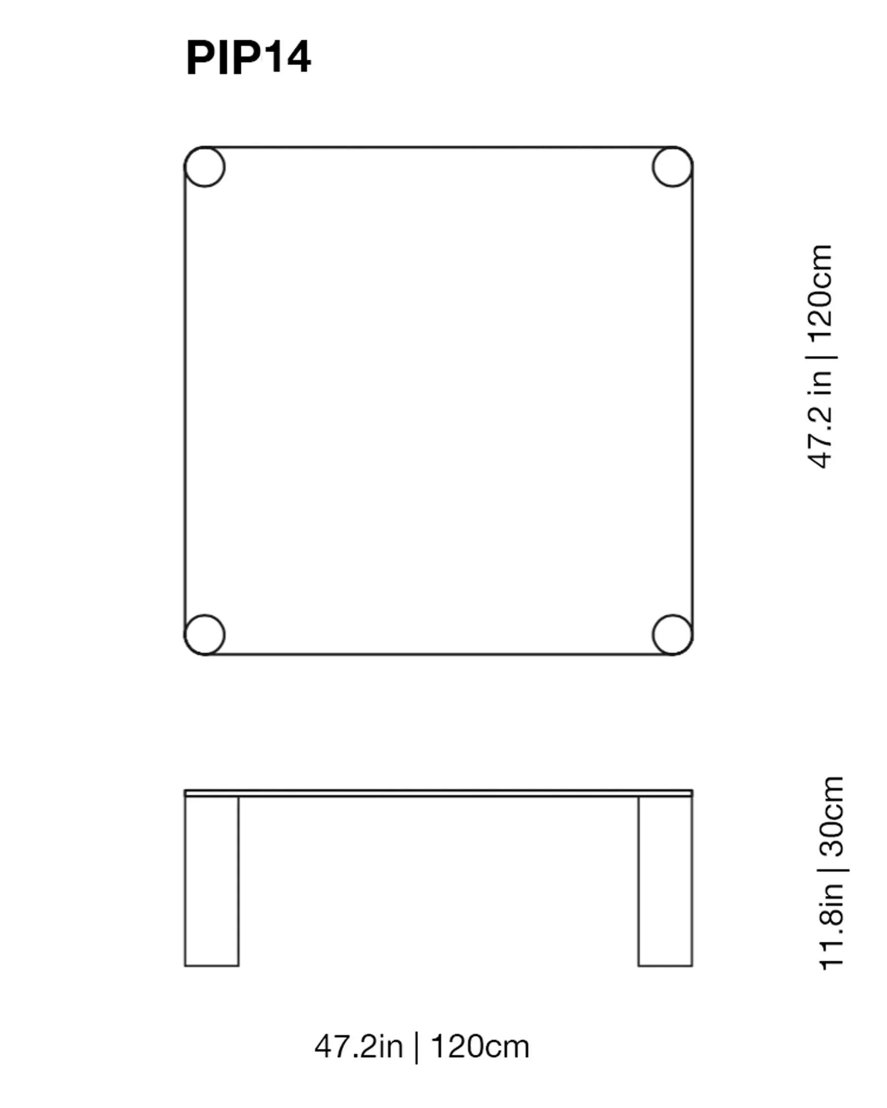 Pipeline Low Glass Table
