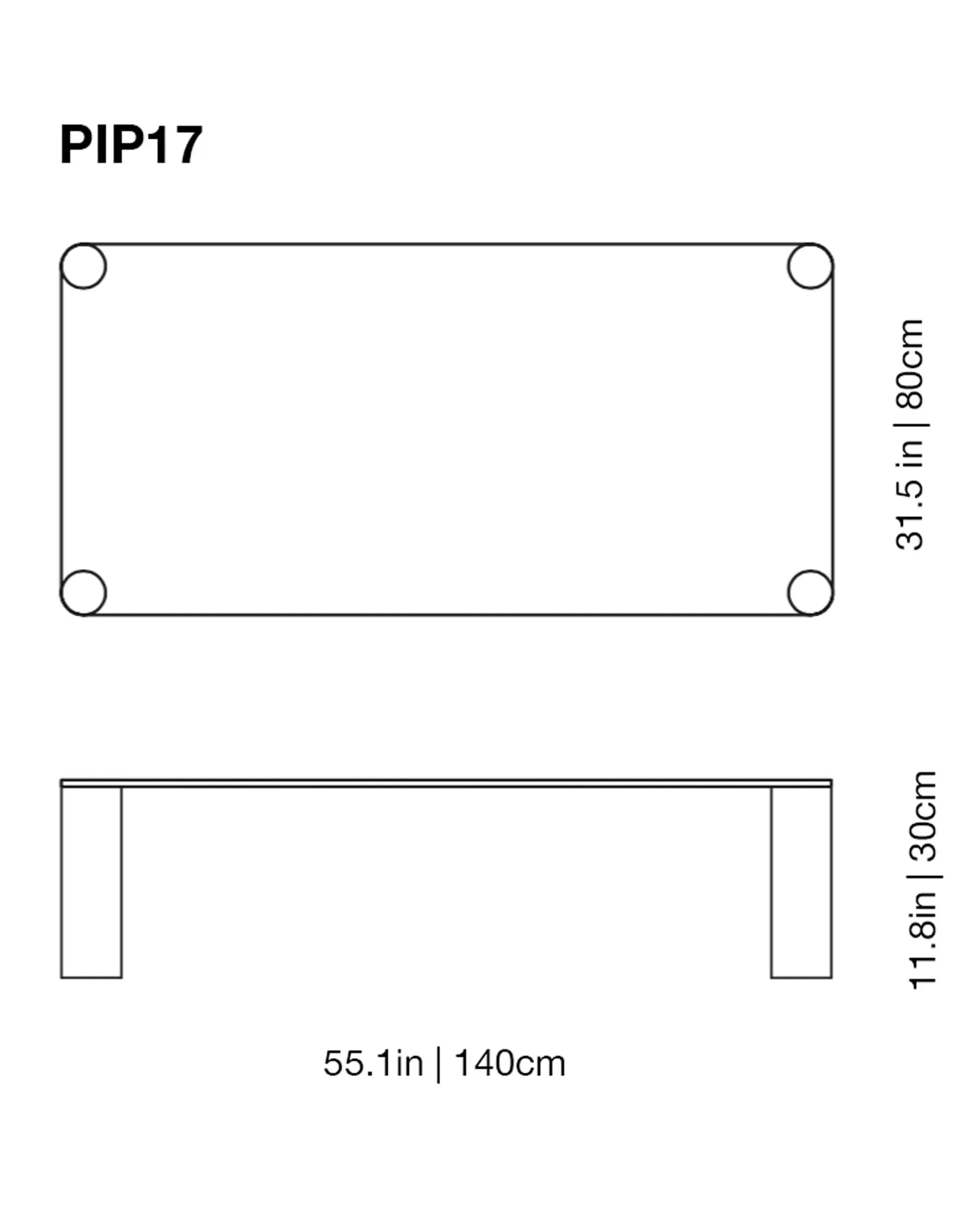 Pipeline Low Glass Table