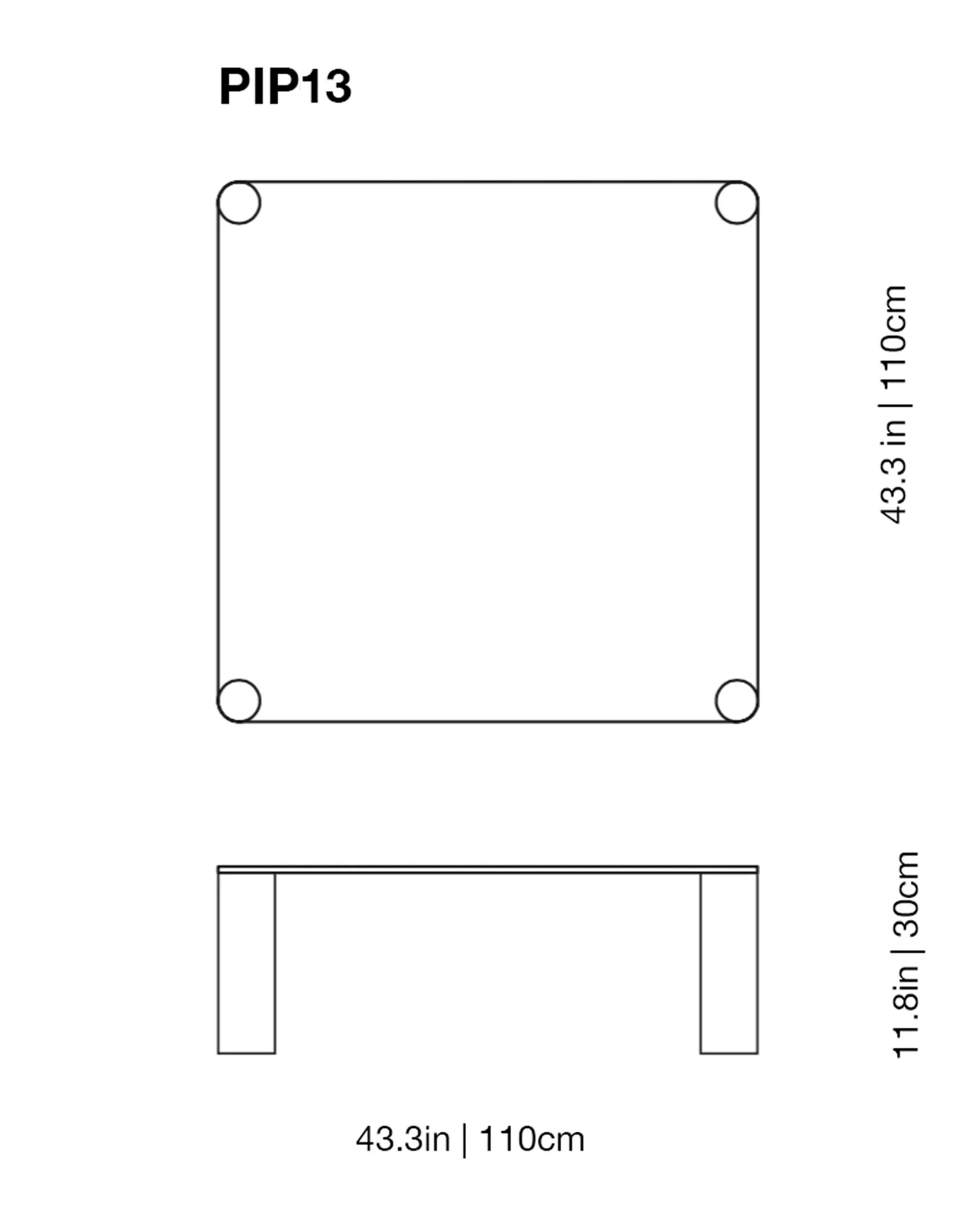 Pipeline Low Glass Table