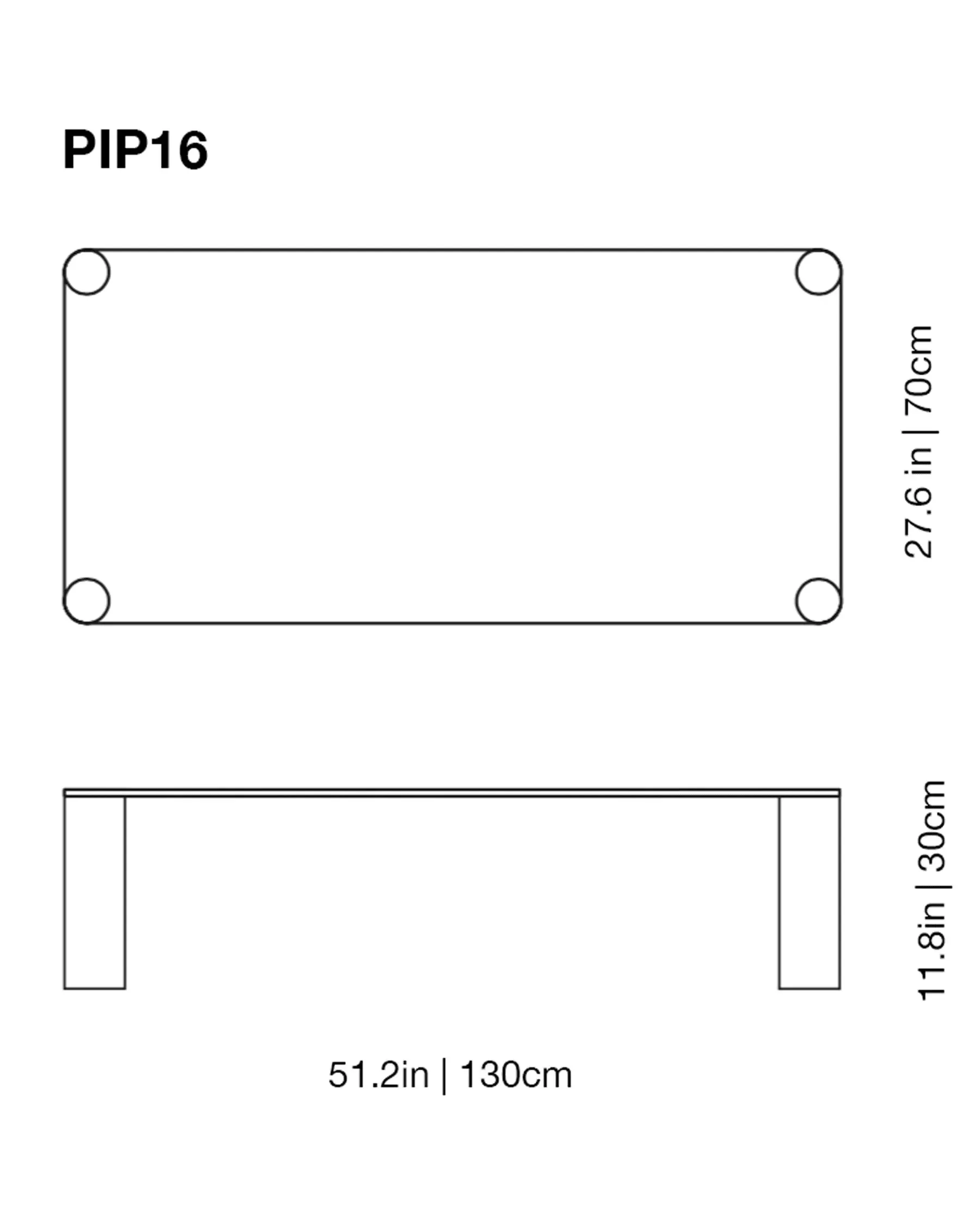 Pipeline Low Glass Table