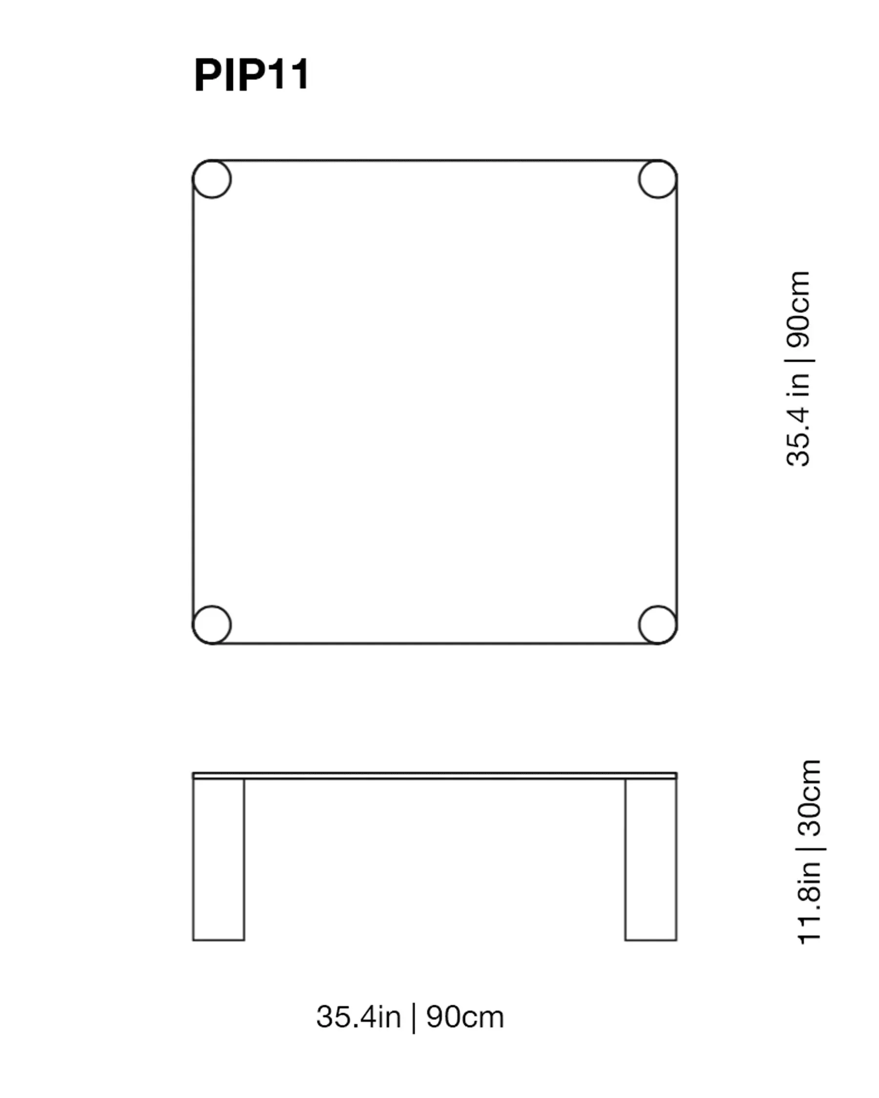 Pipeline Low Glass Table