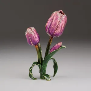 Purple Rose Trinket Box