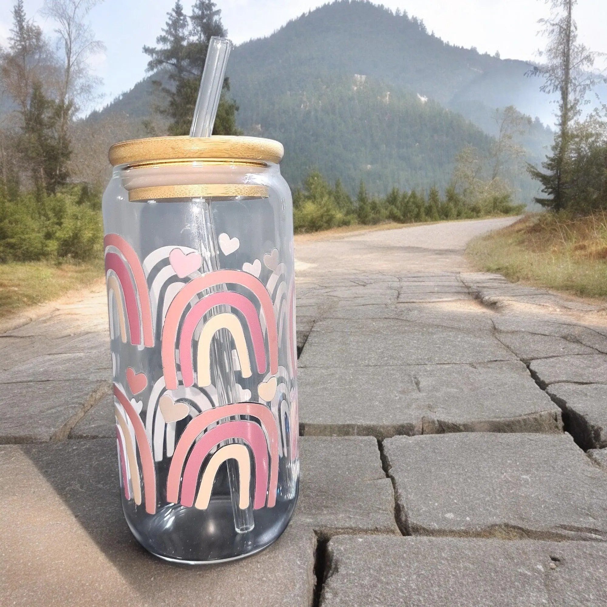 Rainbow Glass Tumbler (500ml)
