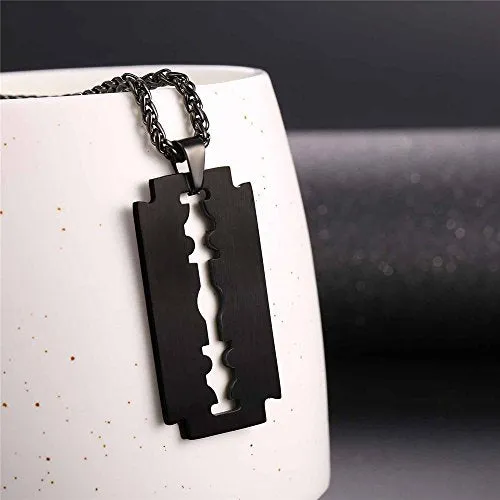 Razor Blade Emo Necklace