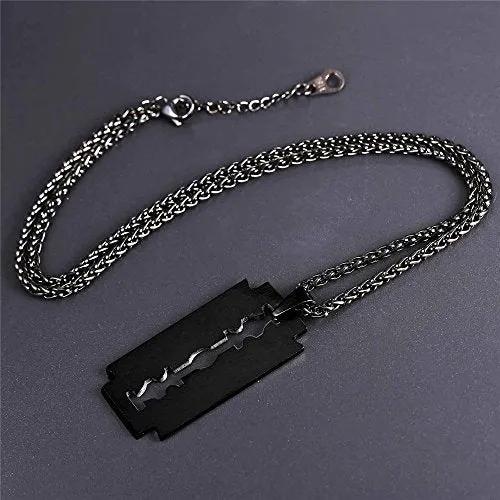 Razor Blade Emo Necklace