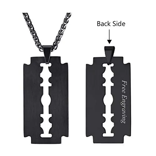 Razor Blade Emo Necklace