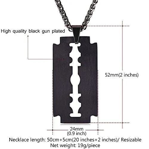 Razor Blade Emo Necklace