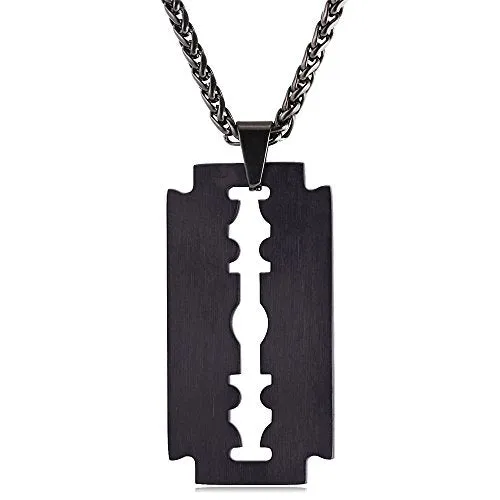 Razor Blade Emo Necklace