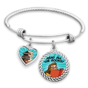 Read All The Books Charm Bracelet