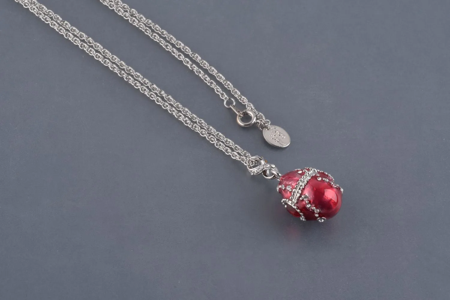 Red Egg Pendant Necklace