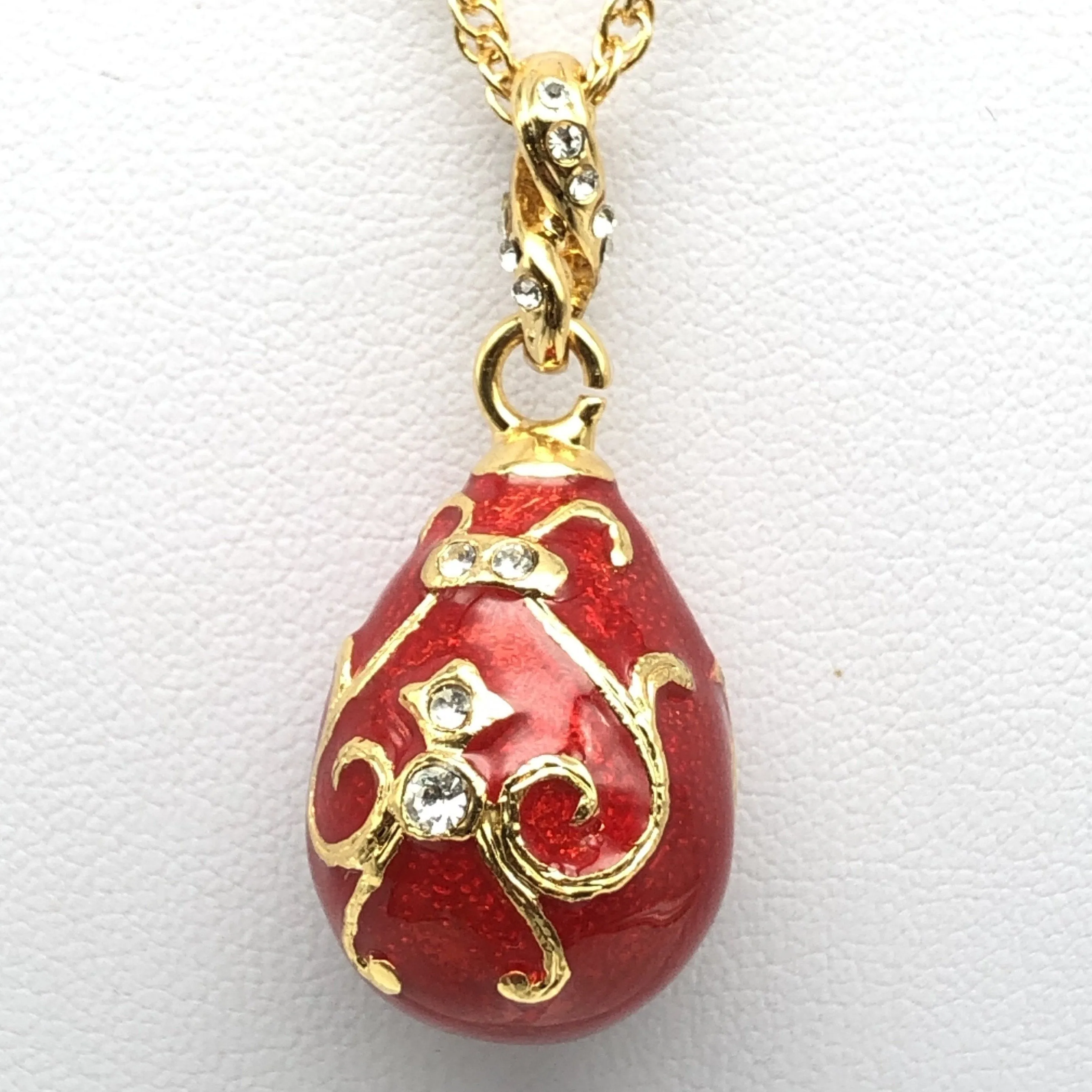 Red Egg Pendant Necklace