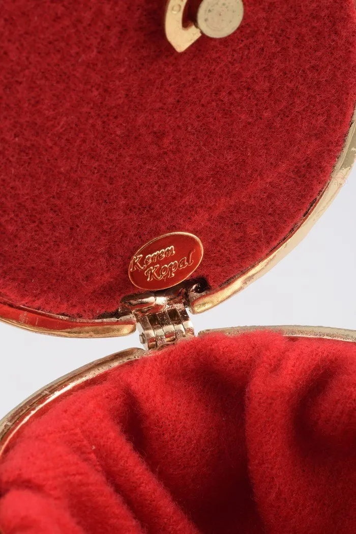 Red Faberge Egg Trinket Box Decorated with Swarovski Crystals