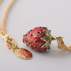 Red Strawberry Pendant Necklace