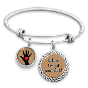 Relax, I've Got Your Back! Massage Therapist Charm Bracelet