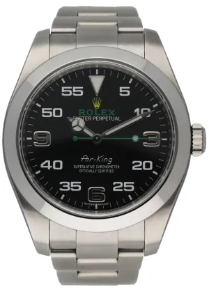 Rolex Air King 116900 Men's Watch Box & Papers