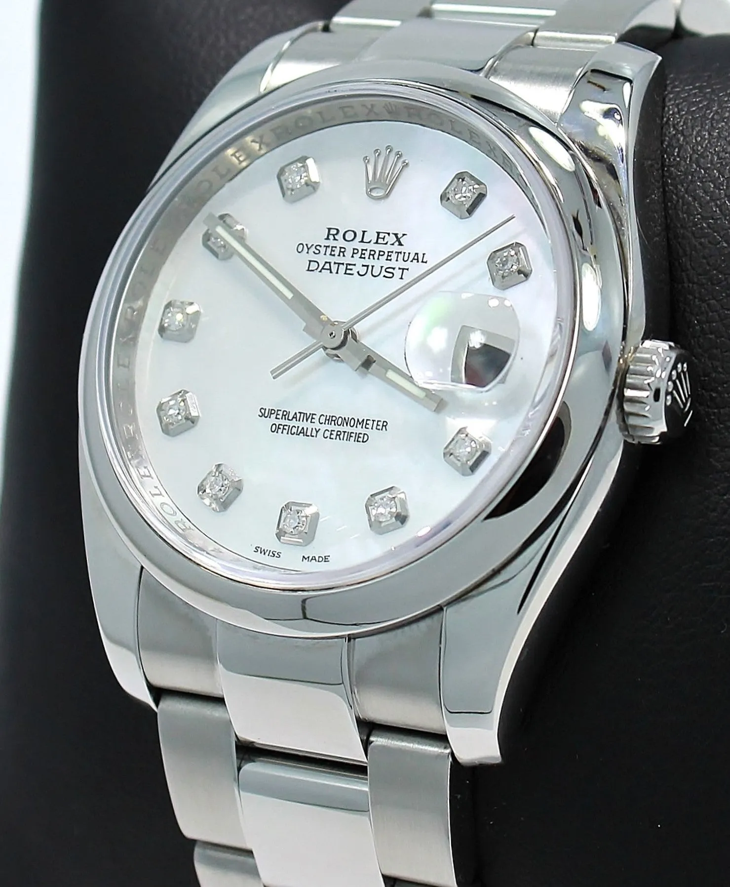Rolex Datejust 116200 36mm  Diamond Mop Dial Oyster Perpetual
