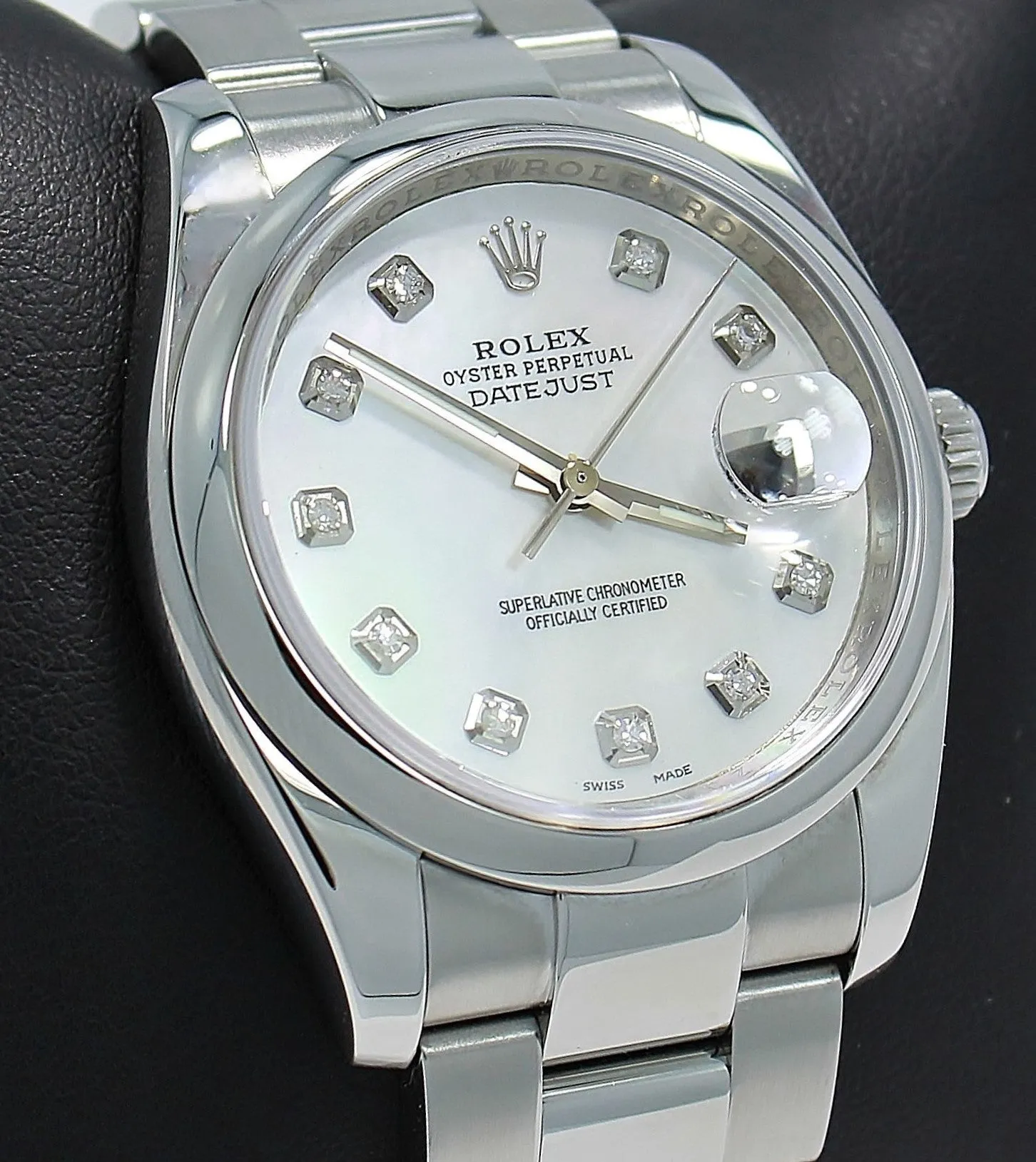 Rolex Datejust 116200 36mm  Diamond Mop Dial Oyster Perpetual