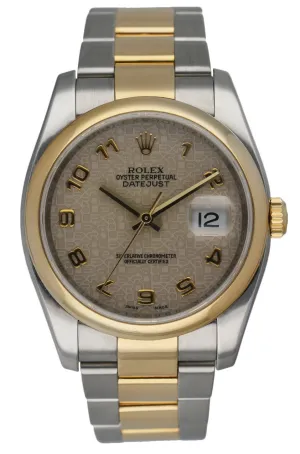 Rolex DateJust 116203 Anniversary Dial Two Tone Men's Watch