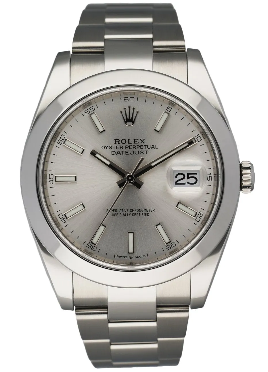 Rolex Datejust 126300 Stainless steel Men's Watch Box & Papres