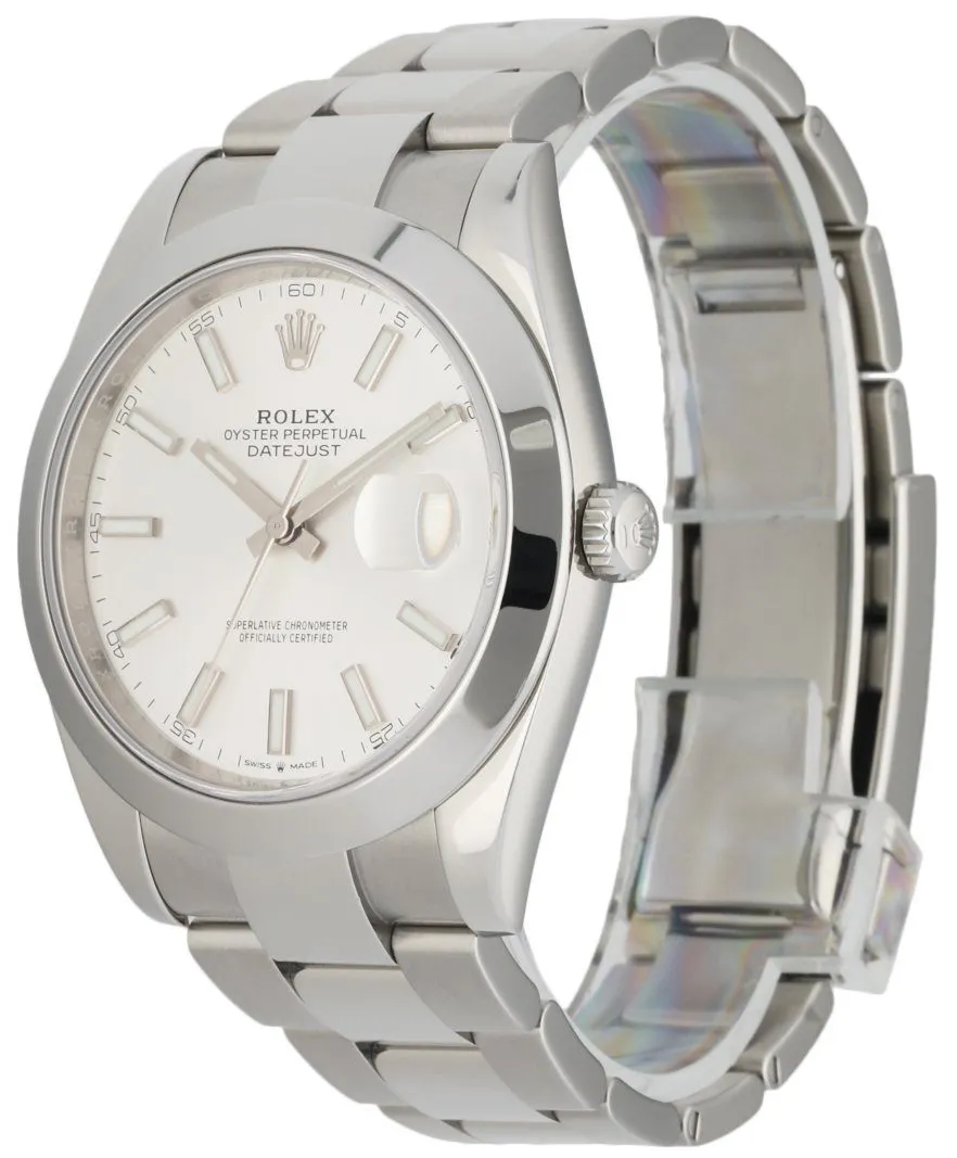 Rolex Datejust 126300 Stainless steel Men's Watch Box & Papres