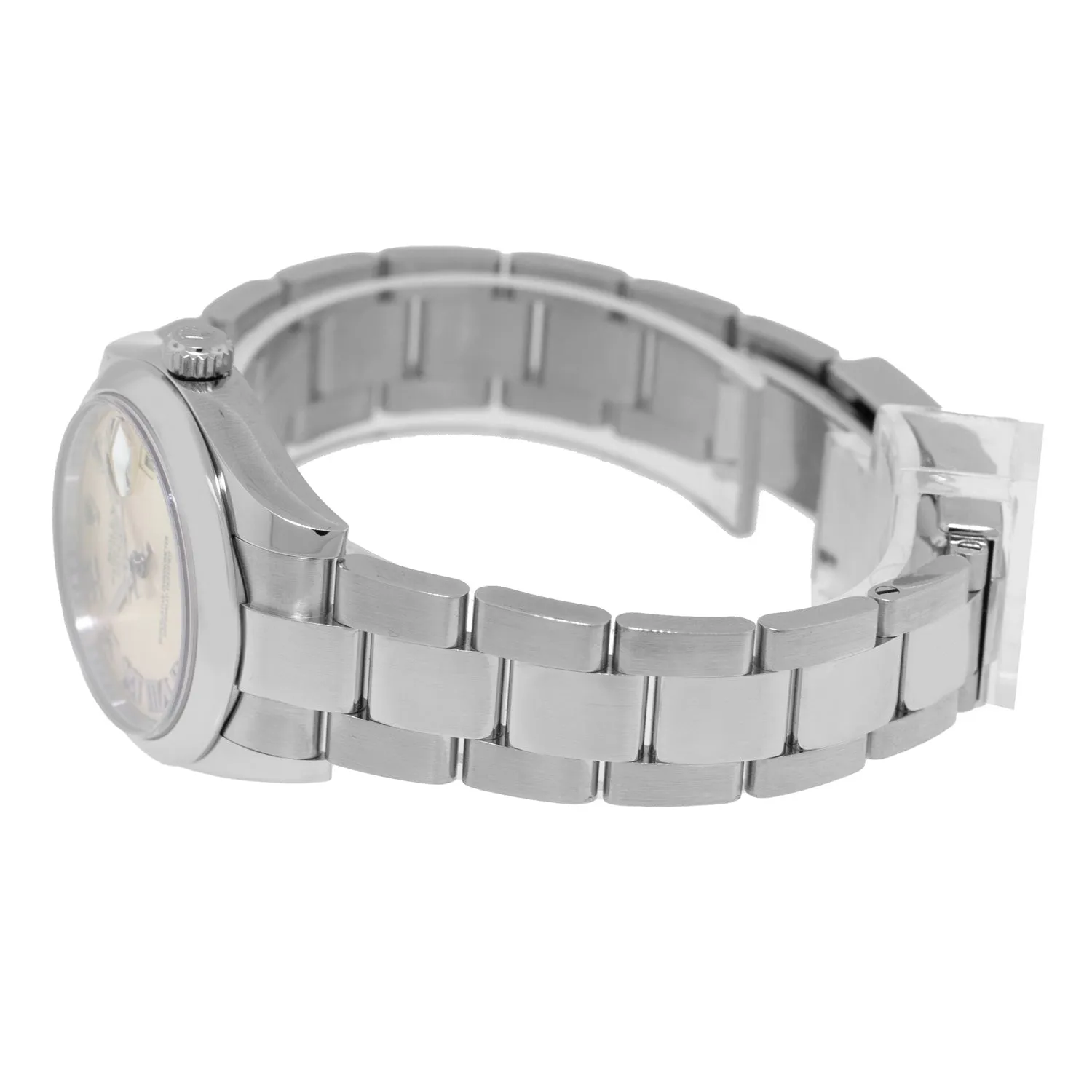 Rolex Datejust 31mm Stainless Steel Pink Roman Dial & Smooth Bezel 178240