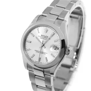 Rolex Datejust 31mm Stainless Steel Silver Index Dial & Smooth Bezel 278240