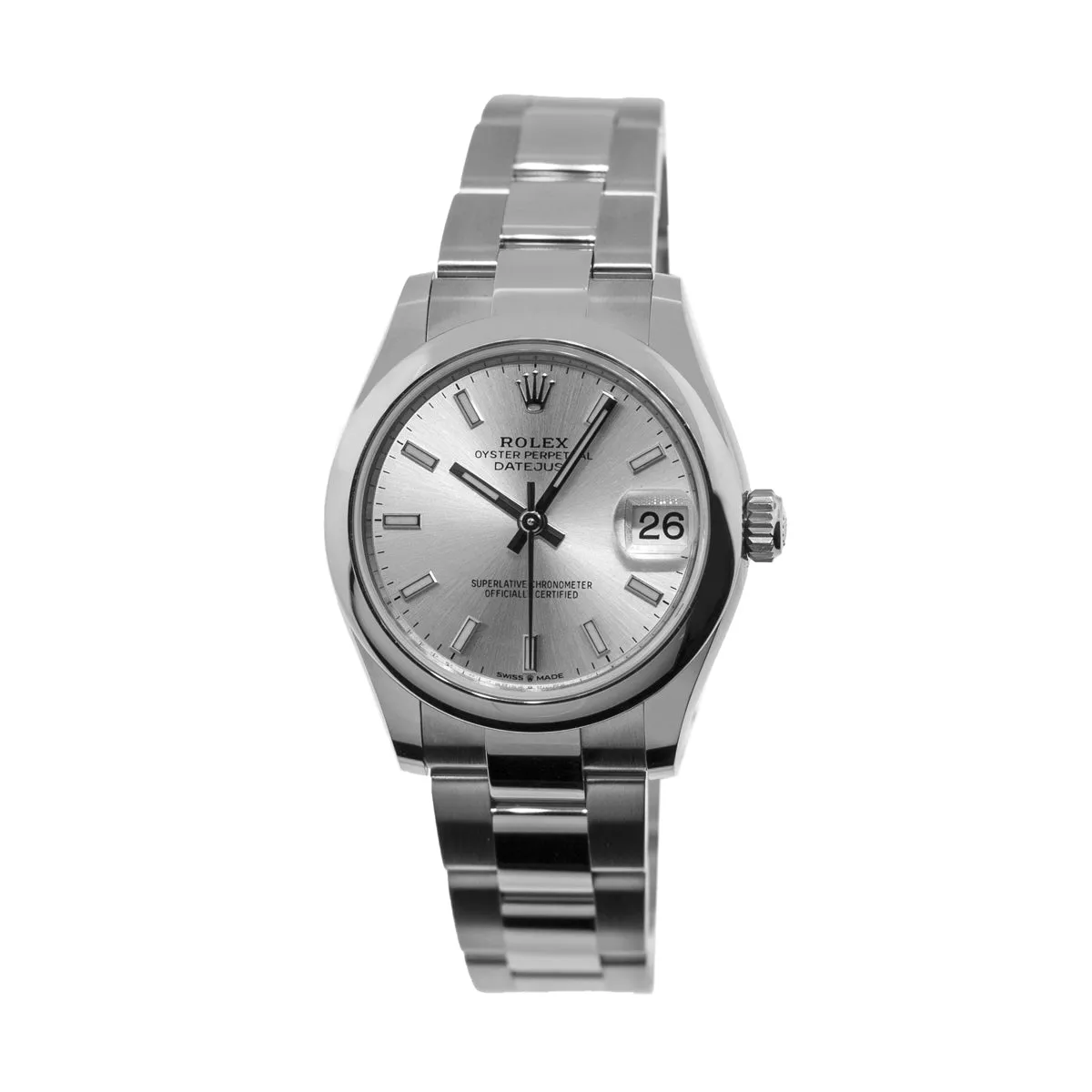 Rolex Datejust 31mm Stainless Steel Silver Index Dial & Smooth Bezel 278240