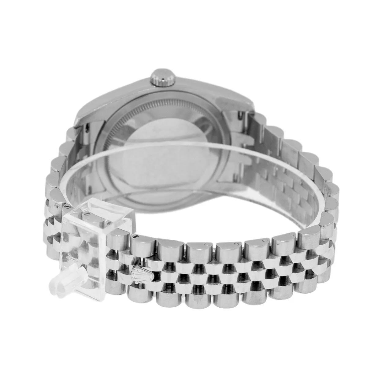 Rolex Datejust 36mm Stainless Steel Black Index Dial Smooth Bezel 116200