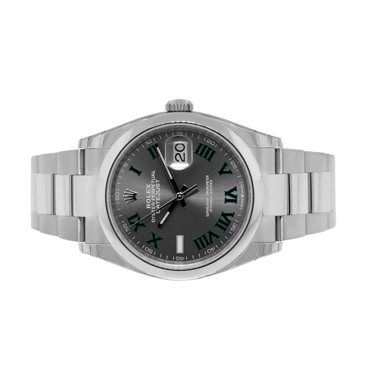 Rolex Datejust 36mm Stainless Steel Wimbledon Dial & Smooth Bezel 126200